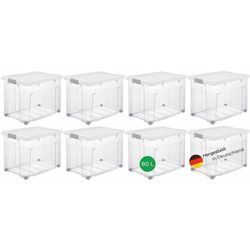 8x Novaliv Aufbewahrungsbox 8x Aufbewahrungsbox, 8x Deckel, 32x Rollen