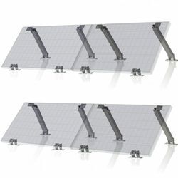 Universal Solarmodul Halterung, verstellbarer Winkel, Aluminium Montageset für vier Panele - Zelsius