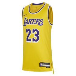 LeBron James Los Angeles Lakers Icon Edition 2023/24 Nike NBA Swingman Trikot für ältere Kinder (Jungen) - Gelb