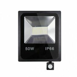 Fab 147780509 Projektor c / Sensor Olivino 50w 6500k Schwarz 4500lm Led Sm Ip66 33,5x24x6 Cm