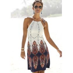 BEACHTIME Strandkleid mehrfarbig Gr. 34 für Damen. Mit amerikanischer Ausschnitt. Figurumspielend