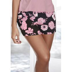 LASCANA Shorts mehrfarbig Gr. 32/34 für Damen. Mit Spitze. Basic. Nachhaltig.