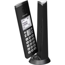 Panasonic KX-TGK220 Schnurloses DECT-Telefon (Mobilteile: 1, 4 Wege Navigationstaste), schwarz