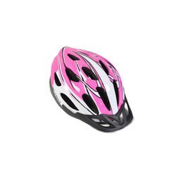 Byox Kinder Schutzhelm Y02, 17 Löcher, Größe M, einstellbar 54-58 cm, LED-Licht rosa