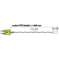 B + b Thermo-Technik 0644 1401-09 Oberflächenfühler 0 bis +250 °c Fühler-Typ k