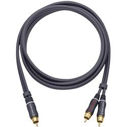 23702 Cinch Audio Y-Kabel [2x Cinch-Stecker - 1x Cinch-Stecker] 2.00 m Anthrazit vergoldete - Oehlbach