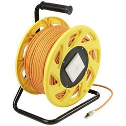 Renkforce RJ45 Netzwerk Kabeltrommel CAT 6a (Rohkabel CAT 7) S/FTP 90 m Orange Halogenfrei