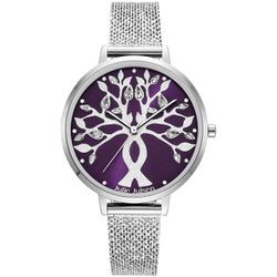 Julie Julsen Damenuhr Edelstahl silberfarben Tree of Love silver purple