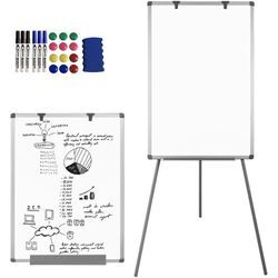 Froadp Whiteboard Flipchart Ständer mit Stativ Höhenverstellbar Beschreibbar Trocken Abwischbar Magnetisch Mobiles Magnettafel Magnetboard (Typ B)