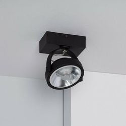 Ledkia - LED-Strahler 15W cree Oberfläche Schwenkbar AR111 Dimmbar Schwarz 2700K Warmweiß