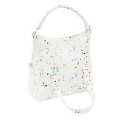 Desigual Handtasche Damen gepunktet, weiß