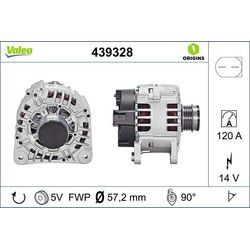 VALEO Generator NEW ORIGINAL PART 14V 120A für SKODA VW SEAT AUDI 28903031 028903029E 028903029B 439328