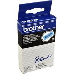 Brother P-Touch Band TC-591 schwarz auf blau 9mm / 7,7m laminiert