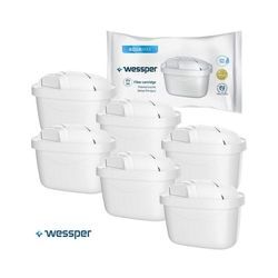 Wessper Kalk- und Wasserfilter 6 Stück Wessper® AQUAMAX Filter Kartuschen Filterkartuschen, Zubehör für Brita : Kompatibel mit z.B. Aluna, Elemaris, Marella und vielen anderen. Reduziert Kalk und Chlor sowie Schwermetalle, Alternative zu Brita Maxtra, Maxtra+ bis zu 200 L pro Kartusche, weiß