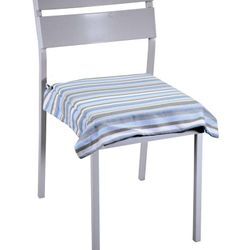 Vacchetti - Garngefärbtes Air Force Blue Stripe Kissen cm40x40h4