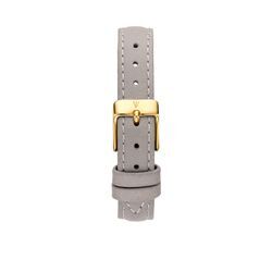 Grey Leather Strap Gold