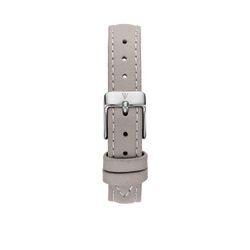 Grey Leather Strap Silver