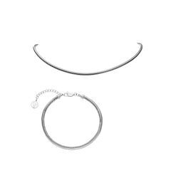 Avenue Snake Chain Set Silver