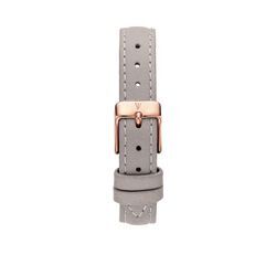 Grey Leather Strap Rose Gold