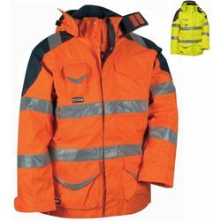 4 in 1 Winter-Warnschutzjacke wind- und wasserdicht bis -49 °c gelb 56 - Gelb