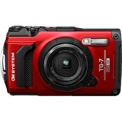 OM SYSTEM Tough TG-7 Digitalkamera Rot, 4.5-18 mm opt. Zoom, 3.0 Zoll, WLAN