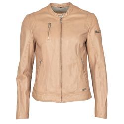 Lederjacke MUSTANG "31021326", Damen, Gr. L, rosa (powder), Obermaterial: 100% Lammleder / Innenfutter: 90% Baumwolle, 10% Polyester / Taschenfutter: 100% Baumwolle / Ärmelfutter: 100% Polyester, Jacken