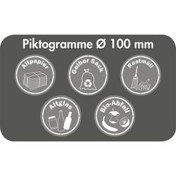 Piktogramm-Set, Ø 100 mm, deutsch - kaiserkraft