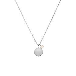 Birthstone October Necklace Silver