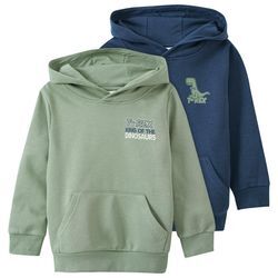 2 Jungen Hoodies mit kleinem Print