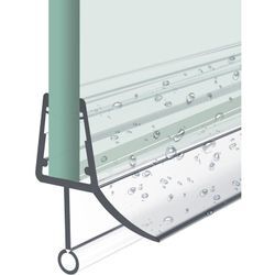 Heilmetz - Duschdichtung,100cm Ersatzdichtung Duschtür für Duschtür Glasstärken von 4-6mm, Wasserabweiser Duschtür Dichtung oder