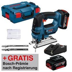 AKTION: BOSCH Professional GST 18 V-LI B Akku-Stichsäge Set 18,0 V, mit 2 Akkus mit Prämie nach Registrierung