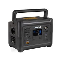 Craftfull Powerstation Fast Charge PS500, 500 Watt, tragbar, Lithium-Akku, USB, 12 V, 230 V, MPPT