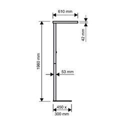 LED-Stehleuchte MAULjaval, schwarz, Standfuß