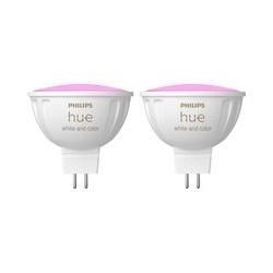 Philips Hue White & Col. Amb. MR16 LED Lampe Doppelpack 2x400lm - Weiß