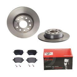 BREMBO Bremsensatz-Hinterachse COATED DISC LINE / STANDARD Bremsensatz, Scheibenbremse hinten rechts links voll 272mm für SKODA VW SEAT (FAW) JETTA AU