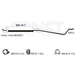 ERNST Mittelschalldämpfer für GENERAL MOTORS OPEL 13129810 13143424 5852261 055147