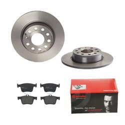 BREMBO Bremsensatz-Hinterachse COATED DISC LINE / STANDARD Bremsensatz, Scheibenbremse hinten rechts links voll 272mm für SKODA VW (SVW) SEAT (FAW) JE