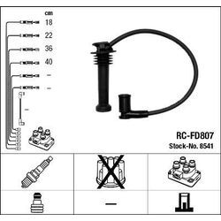 NGK Zündleitungssatz schwarz für MAZDA FORD VOLVO YS6F12286A1A YS6F12284B1A C20118160A 8541