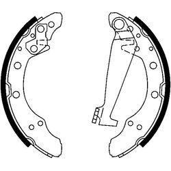 ATE Bremsbackensatz hinten rechts links mit Hebel für SKODA SEAT VAG 1H0609525 1H0609526 357609528 03.0137-0268.2