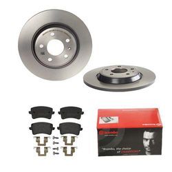 BREMBO Bremsensatz-Hinterachse COATED DISC LINE / STANDARD Bremsensatz, Scheibenbremse hinten rechts links voll 300mm für SKODA VW SEAT (FAW) AUDI 8KD