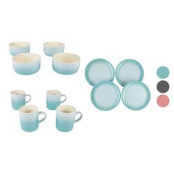 ERNESTO® Geschirr-Set, Teller / Schüssel / Tassen, 12-teilig, Porzellan