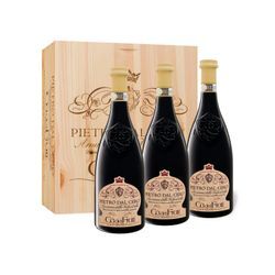 Cà dei Frati 3 x 0,75-l-Flasche Cà dei Frati Pietro Dal Cero Amarone Della Valpolicella DOCG trocken, Rotwein 2017 - mit Holzkiste