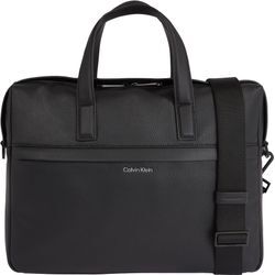 Calvin Klein Laptoptasche, Reißverschluss, Emblem, schwarz