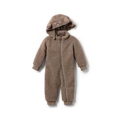 Baby-Teddyfleece-Overall - Braun - Kinder - Gr.: 50/56