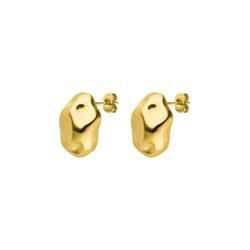 Molten Ear Stud 14K Gold Plated