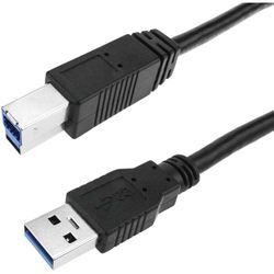 Cablemarkt - Hochgeschwindigkeits-USB-Kabel mit usb 3.0-Anschlüssen Typ A-Stecker auf Typ B-Stecker, 1 m, schwarze Farbe