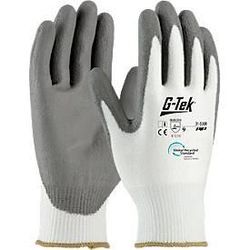 Montagehandschuh G-Tek® 3RX 31-530R, EN 388: 4 1 2 1 X, Nitril, 90 % Recycling-Kunststoff & 10 % Elastan, weiß-grau, Größe 10, 1 Paar