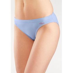 S.OLIVER Bikinislip blaufarben Gr. 32/34 (S). Mit Logodruck. Körpernah. Nachhaltig.