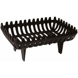 Cast Iron Log Basket Small Fireplace Wood Basket Carrier, Black