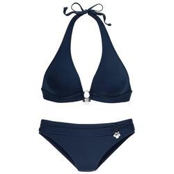 S.OLIVER Set: Triangel-Bikini 'Tonia' blau Gr. 34 Cup C/D. Mit Zierperlen. Ohne Bügel